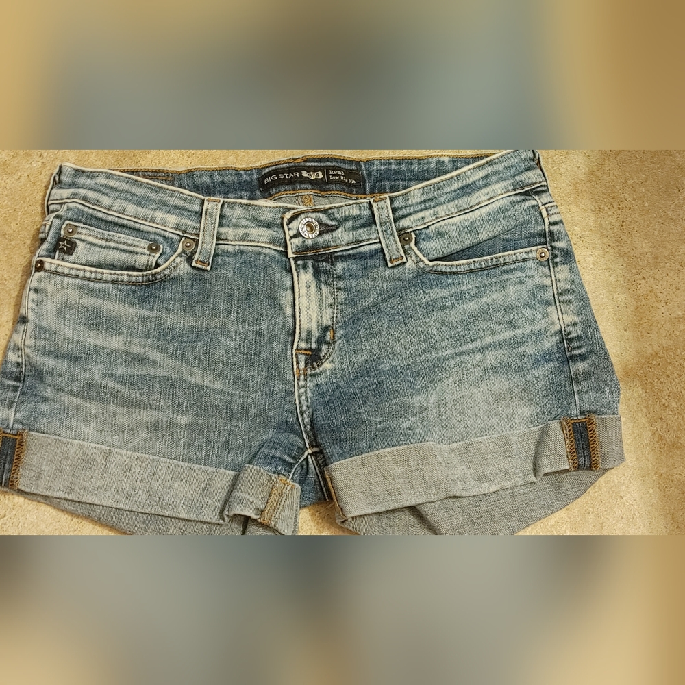 Big Star Sz 28 Star pocket Short Shorts women's denim jeans shorts